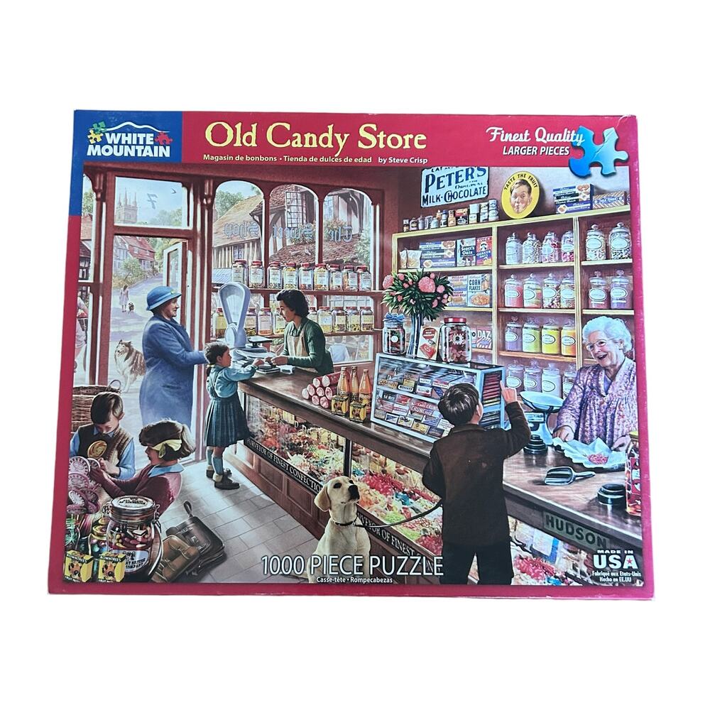 White Mountain Old Candy Store 1000 Piece Puzzle - 1 Missing Piece